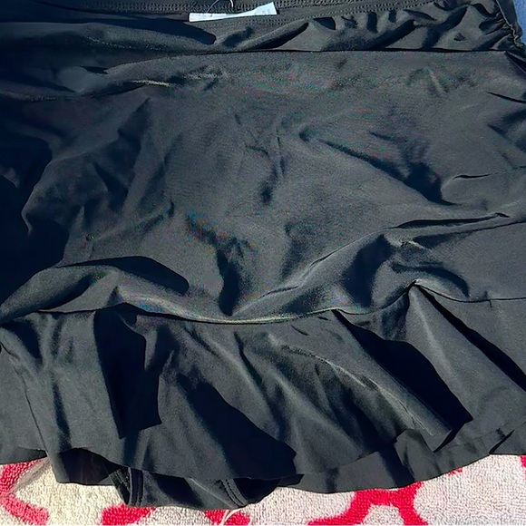 Black Ruffled Swim Skirt - Picture 6 of 8